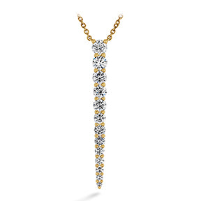 Round Brilliant Cut Diamond Identity Pendant Necklace - 1.2ctw