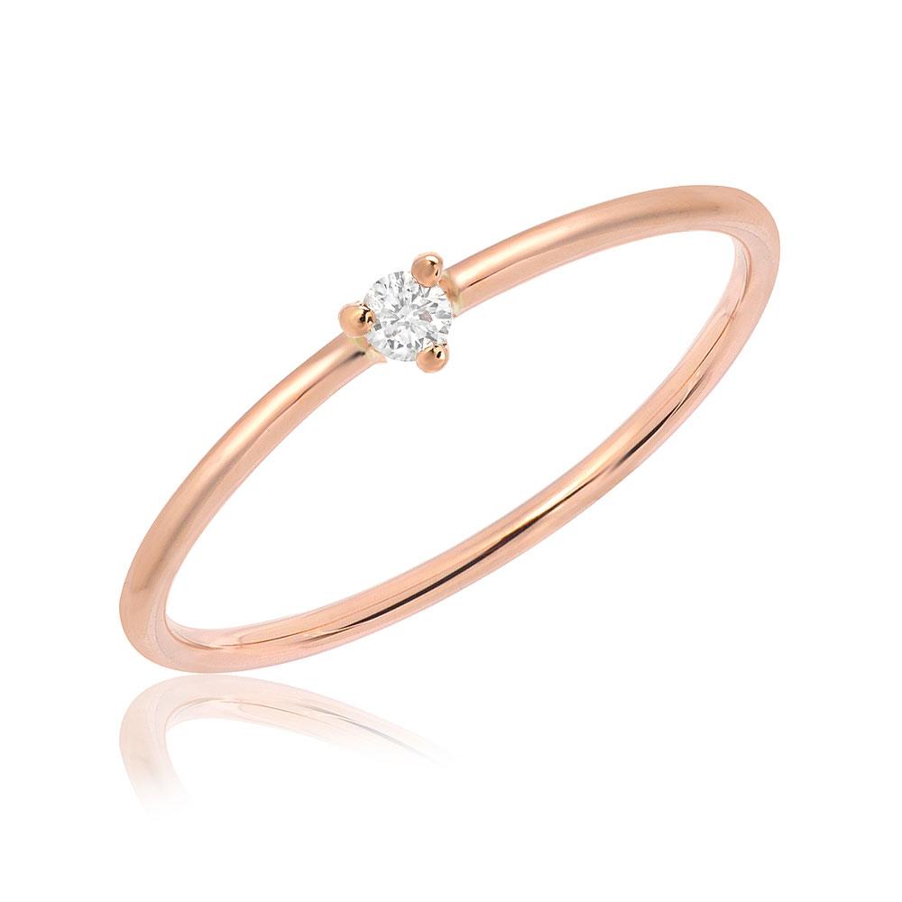 Petite Solitaire Diamond Rings