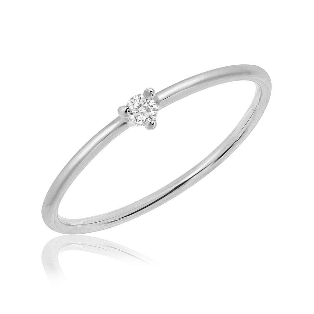 Petite Solitaire Diamond Rings
